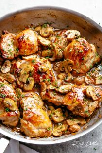 Garlic Mushroom Chicken Thighs