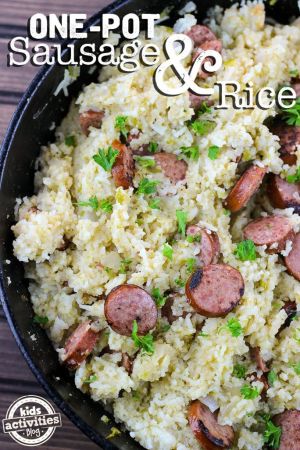 Easy One Pot Sausage & Rice