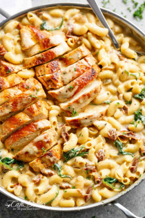 Tuscan Chicken Mac and Cheese